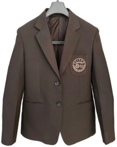 Brown Color Winter Wear School Uniform Blazer