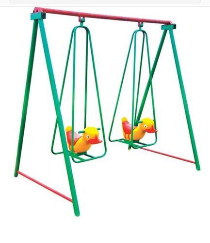 Kids Playground Mild Steel Double Duck Swing