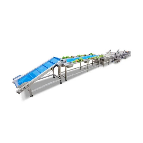 Food Processing Machine - Stainless Steel, Customizable Dimensions | High Capacity, Electric Power, Conveyor Belt, Durable, Low Maintenance, Easy Operation, Industrial Grade, Adjustable Speed