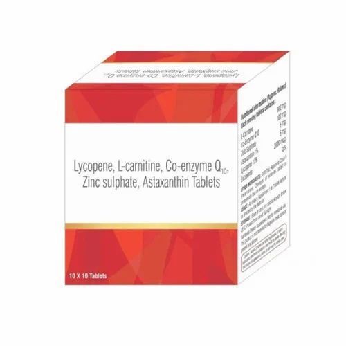Lycopene, L-Carnitine,Co-Enzyme Q Zinc Sulphate, Astaxanthin Tablets