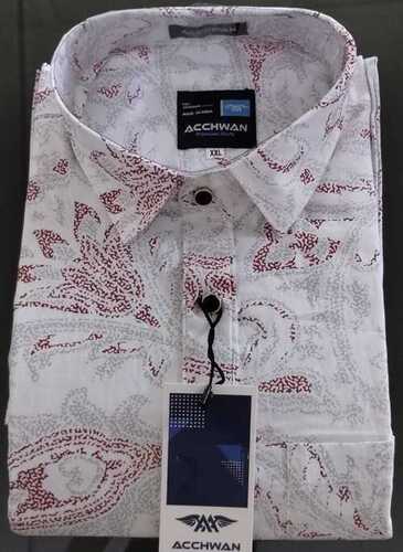 Printed Branded Mens Anti Wrinkle Shirt