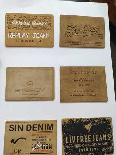 Leather patch for garments