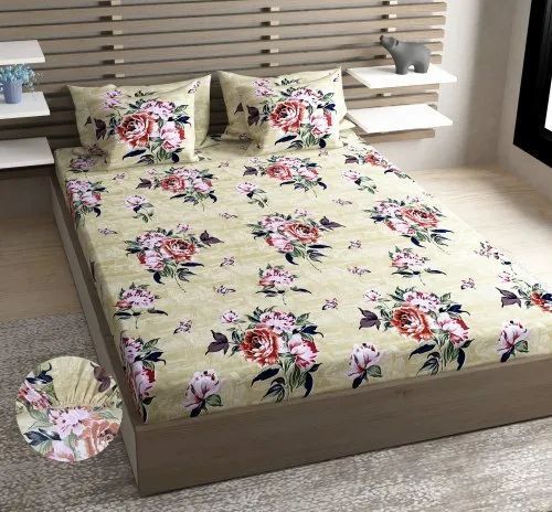 Skin Friendly Printed Fitted Bed Sheet