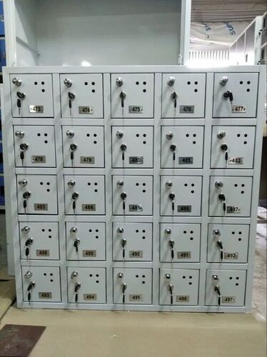 Industrial Worker Locker - Rust Resistant Polished Metal, Safety Purpose Use in Square and Rectangle Shapes, Silver and Grey Colors