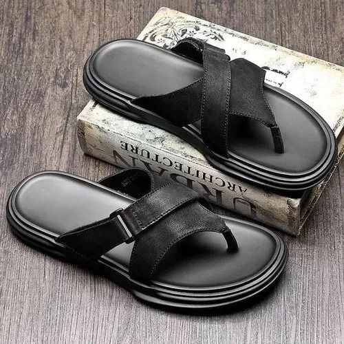 Men Stylish Leather Slipper