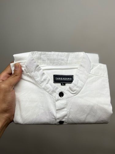 Plain white Mens Casual Shirt