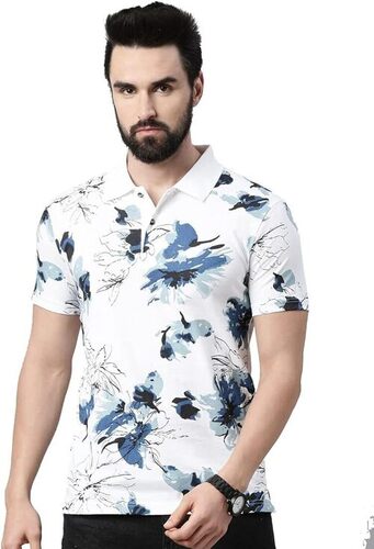 Mens Printed Cotton T-Shirts - Multicolor, Short Sleeves, Breathable Fabric | Attractive Designs, Comfortable Fit, Fine Finishing for Casual and Party Wear