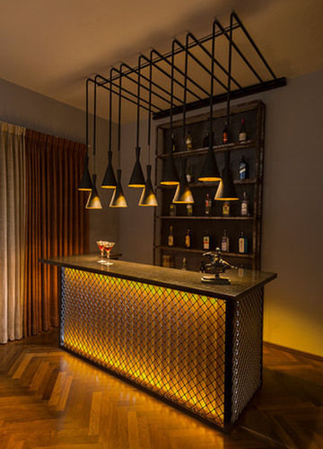 Modular Designer Wooden Bar Counter