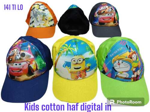 Designer Kids Caps - Printed Cotton, Multi-Color Fancy Style | Washable, Ideal for Female Adults