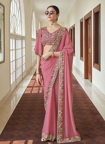 Ladies Multi-Color Party Wear Designer Saree