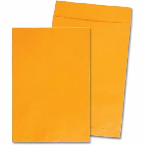 Moisture Proof High Density Rectangular Plain Wood Pulp Yellow Paper Laminated Envelopes