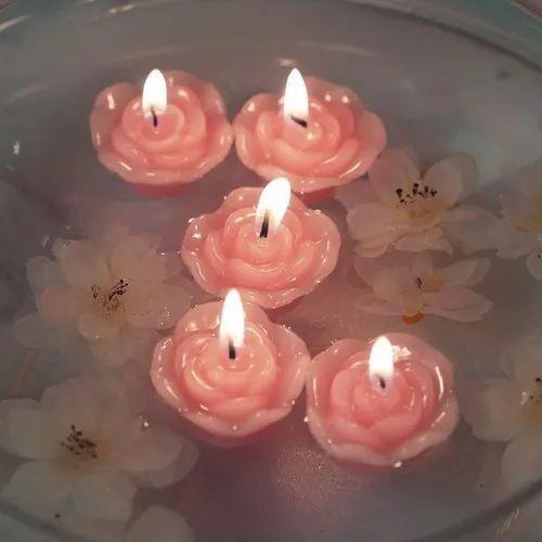 Multi Color Flower Shape Floating Candles For Diwali And Decoration