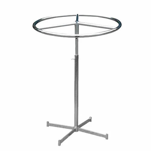 6Mm Stainless Steel Round Rotating Clothing Stand - Application: Garment Store