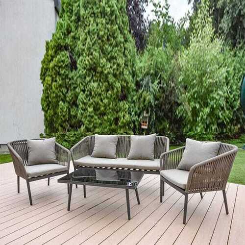 All Weather Support Garden Rope Chair And Table