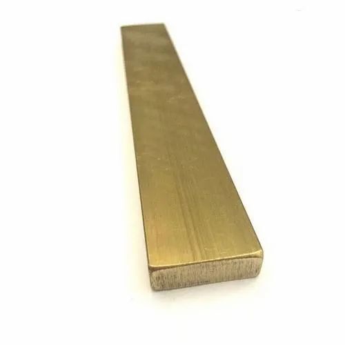 Polished Brass Flat Bar - Heavy-Duty, High Strength, Rust and Corrosion Resistant | Plain, Ruggedly Constructed, Standard Size for Industrial Use