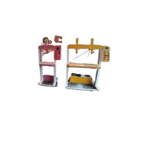 Double Die Paper Plate Making Machine - Color: Yellow And White