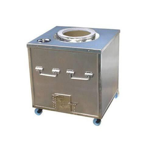 SS Tandoor Bhatti - Stainless Steel, Variable Size | Rust Resistant, Wood & Charcoal Compatible, Efficient Heat Retention, Commercial Use, Wheels