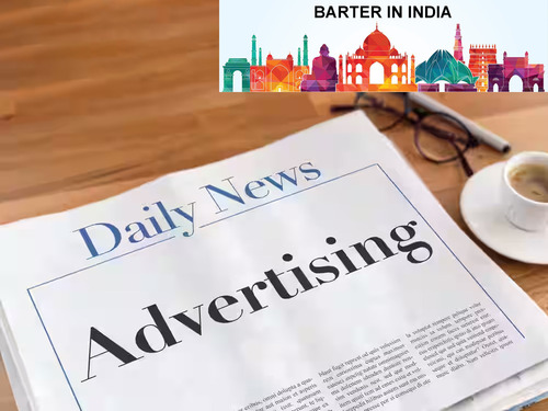 Newspaper Advertising Services By BARTER IN INDIA