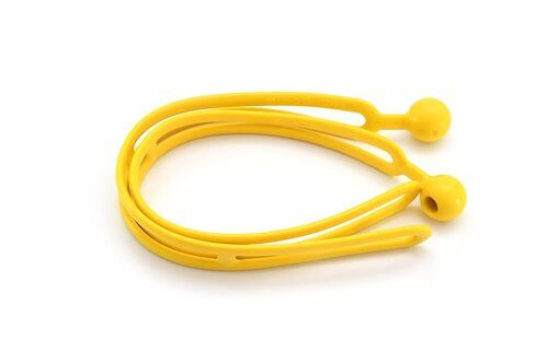 Zephyr Rapid Tie Adjustable Strap 16" Expandable Heavy Duty Indoor Outdoor Ball Ties Cord Yellow