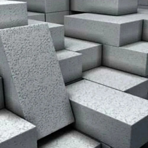 AAC Siporex Block - Solid Rectangular Shape, Grey Cement Material | Fire Resistant, Water Resistant, Suitable for Partition Walls and Flooring