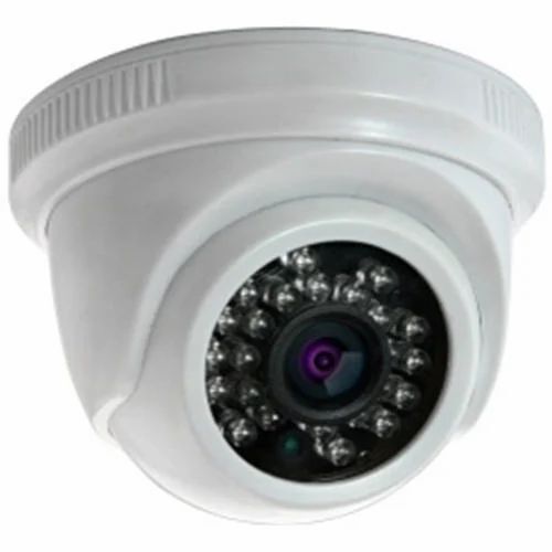 Whtie Color Round Shape Analog CCTV Camera For Security