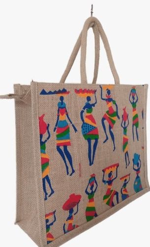 Jute Triba printed Promotional And Shopping Bag