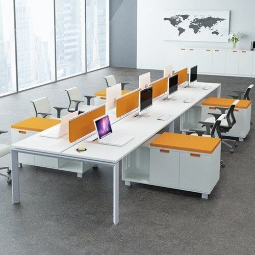 High Strength Durable Wood Linear Office Workstation