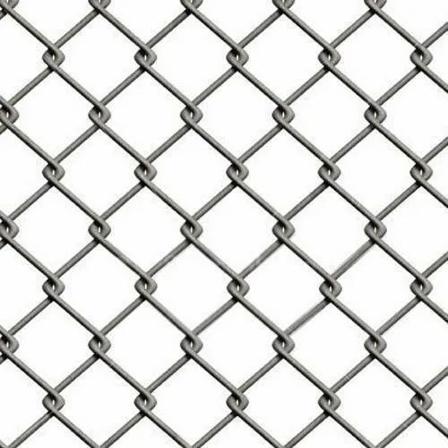 Silver Color 25x25 mm Size GI Chain Link Fencing Mesh