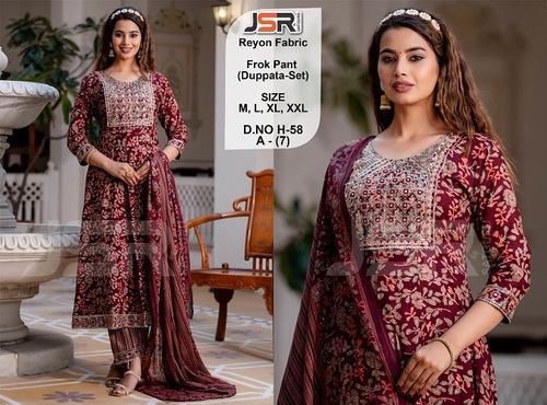 Elegant Rayon Fabric Pant and Dupatta Set - Full Sleeves Multiple Colors | Breathable Non-Toxic Trendy Chic Look for All Seasons