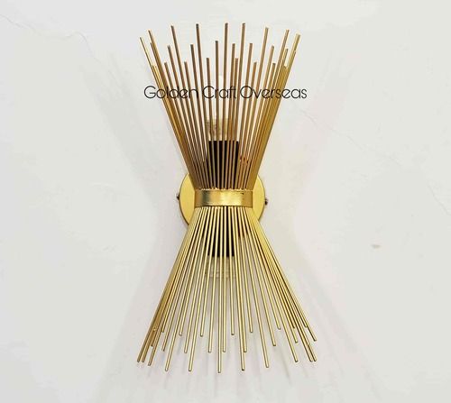 Iron Wall Light Or Lamp With Golden Powder Coated Finish Modern Design