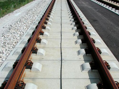 Black Color Flat Bottomed Shape Iron Material Railway Track