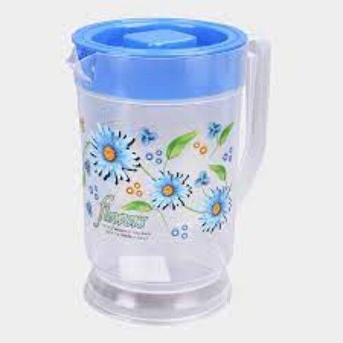 Multi Color Round Shape Printed Pattern Plastic Jug    