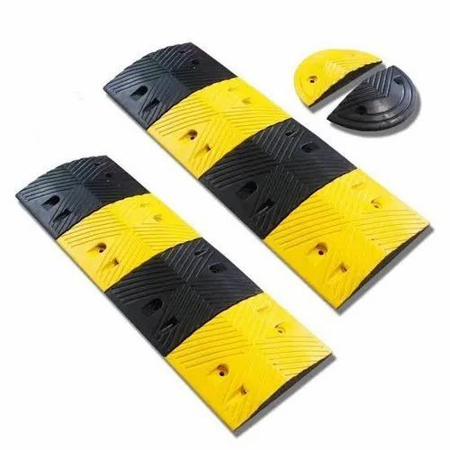 Rectangular Crack Resistant ABS Plastic Road Speed Bumps for Traffic Safety