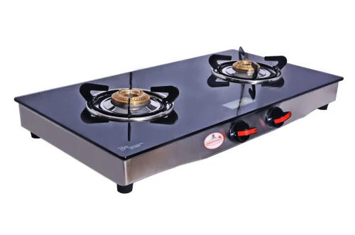 Black Color Stainless Steel Two Burner Stovs For Kitchen