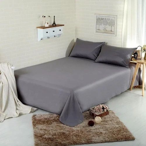 Plain Glace Cotton Bedsheet