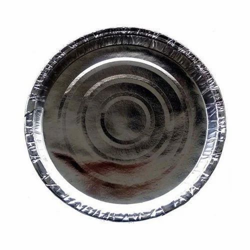 Eco Friendly Disposable Plain Round Shape Silver Paper Plates