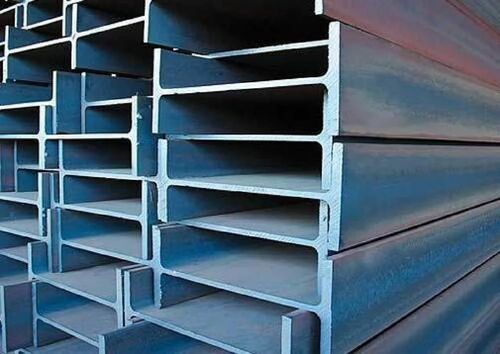 I Beam - Mild Steel, Standard Size, Dark Gray Color, High Strength, Polished Surface Treatment - Heavy-Duty, Corrosion and Rust Resistant, Solid Structure