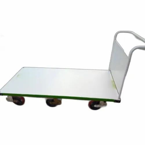 Manually Hand Operated Polished Finish Stainless Steel Moveable 6 Wheeler Trolley