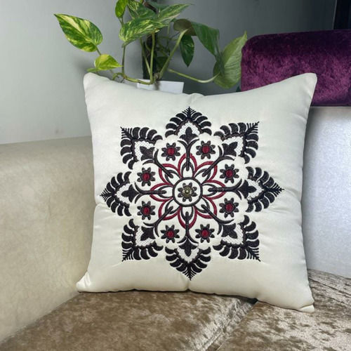 White cotton cushion cover