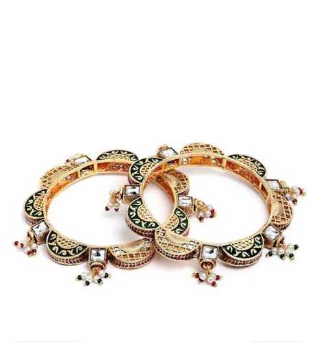 Designer Green Stone Bangles