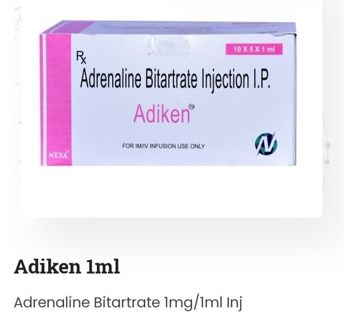 Adrenaline Bitartrate Injection Adiken 1ml 