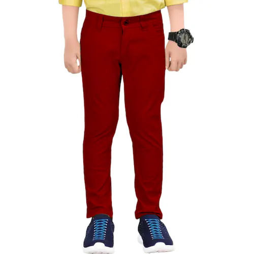 Plain Pattern Pure Cotton Material Regular Fit Boy Pant