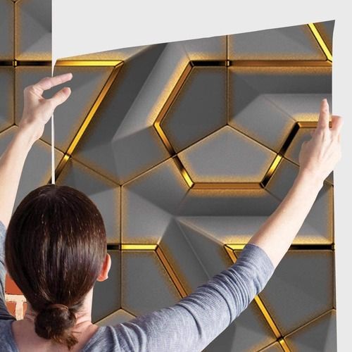 Dark Gold Geometric Wallpaper