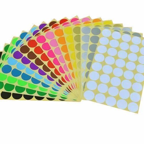 Highly Sticky Round Shape Water Resistant Single Sided Self Adhesive Stickers