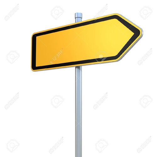 empty road sign board