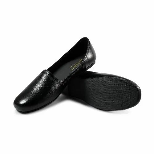 Leather Jutti - Comfortable Fit, Slip-On Design | Breathable Leather, Slip Resistant Outsole, Plain Black, Available Sizes 6-10