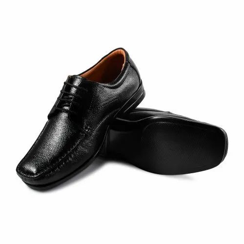 Mens Formal Lace Shoes - Leather, Standard Size, Black | Breathable, Comfortable Fit, Slip Resistant Outsole, Suitable for Walking in Winter and Summer