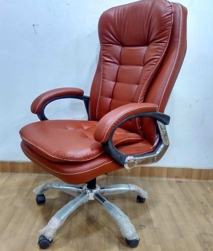 Premium Back Office Chair - High Back, Metal & Plastic Build, Optimum Quality, Blue Color | Grade: Premium, Plain Pattern