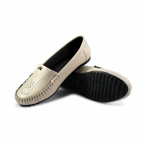 Casual Wear Comfortable Fit Slip Resistant Outsole Mens White Leather Loafer Shoes