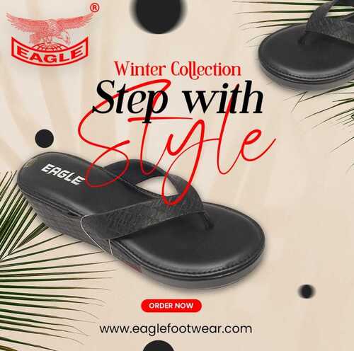 Designer Platforms Black Slipper For Women